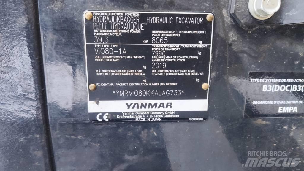 Yanmar Vio 80-1A 중형굴삭기 7톤-28톤