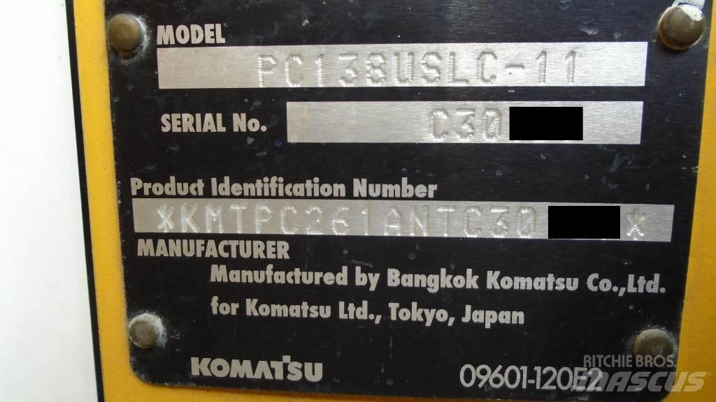 Komatsu PC 138 USLC 대형 굴삭기 29톤 이상