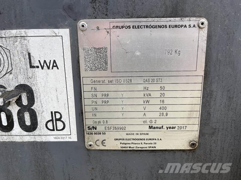 Atlas Copco QAS 20 디젤 발전기