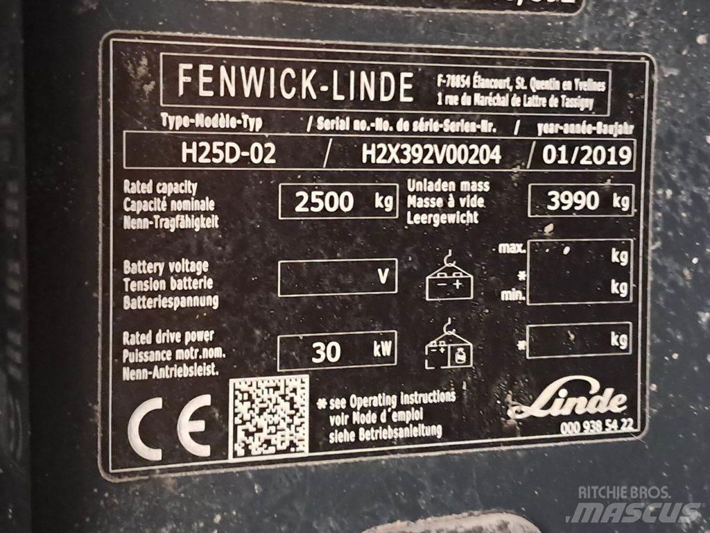 Linde H25D-02 디젤 지게차