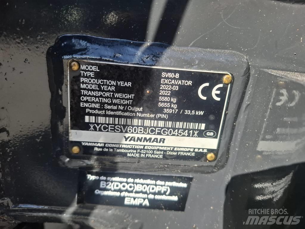 Yanmar SV 60-B 소형 굴삭기 7톤 미만