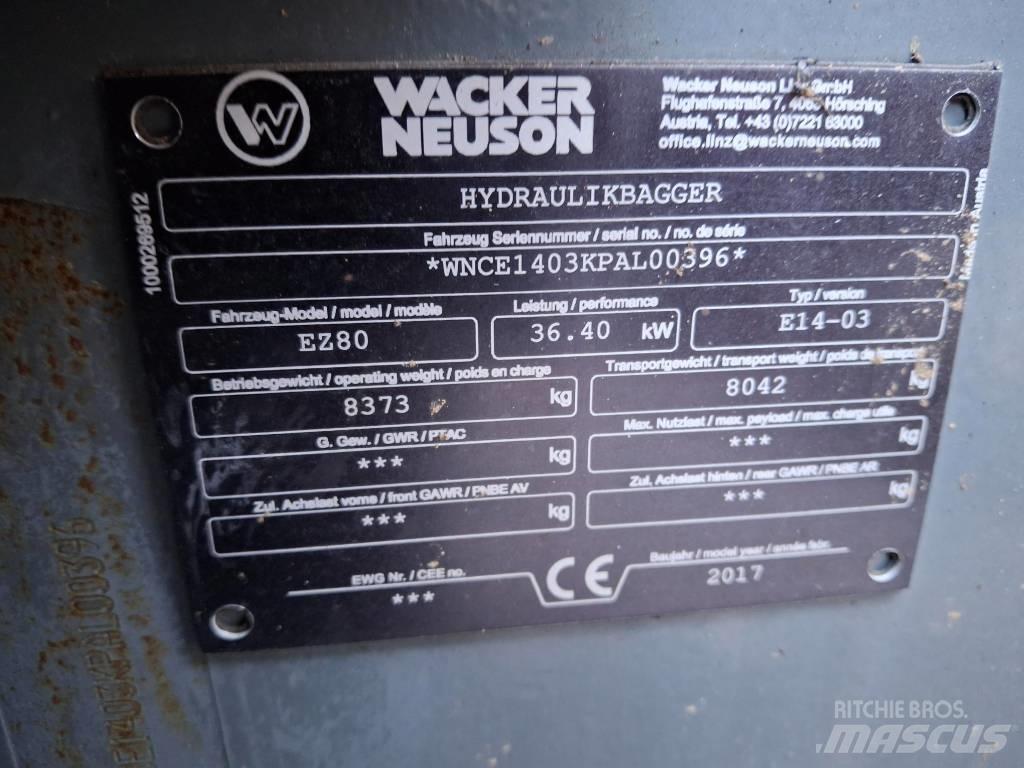 Wacker Neuson EZ 80 중형굴삭기 7톤-28톤