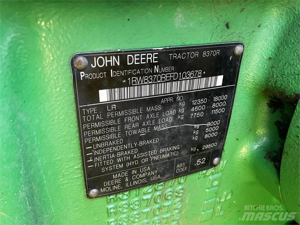 John Deere 8370R 트랙터