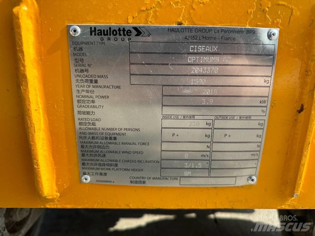 Haulotte OPTIMUM 8 가위형 리프트