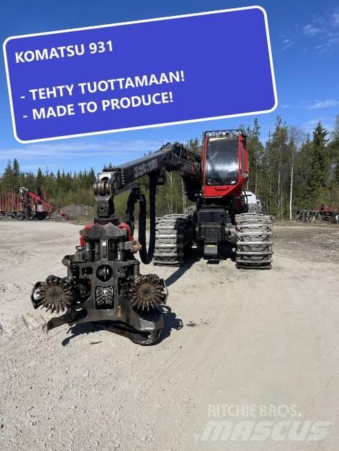 Komatsu 931 원목 하베스터