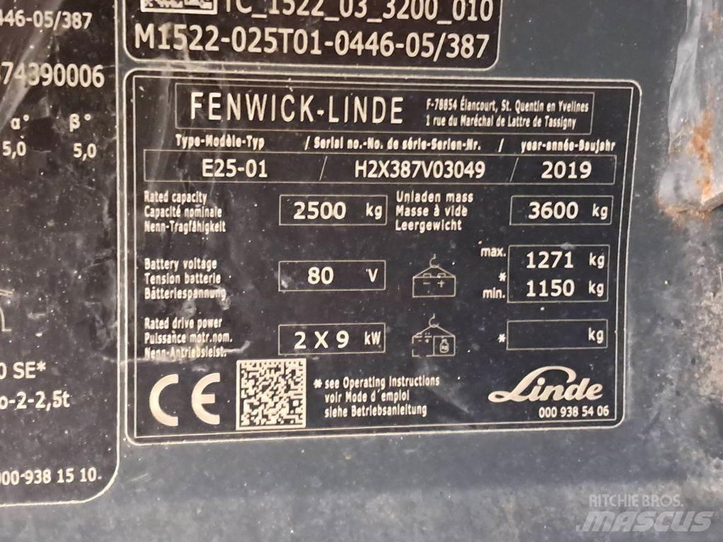 Linde E25-01 전동 지게차