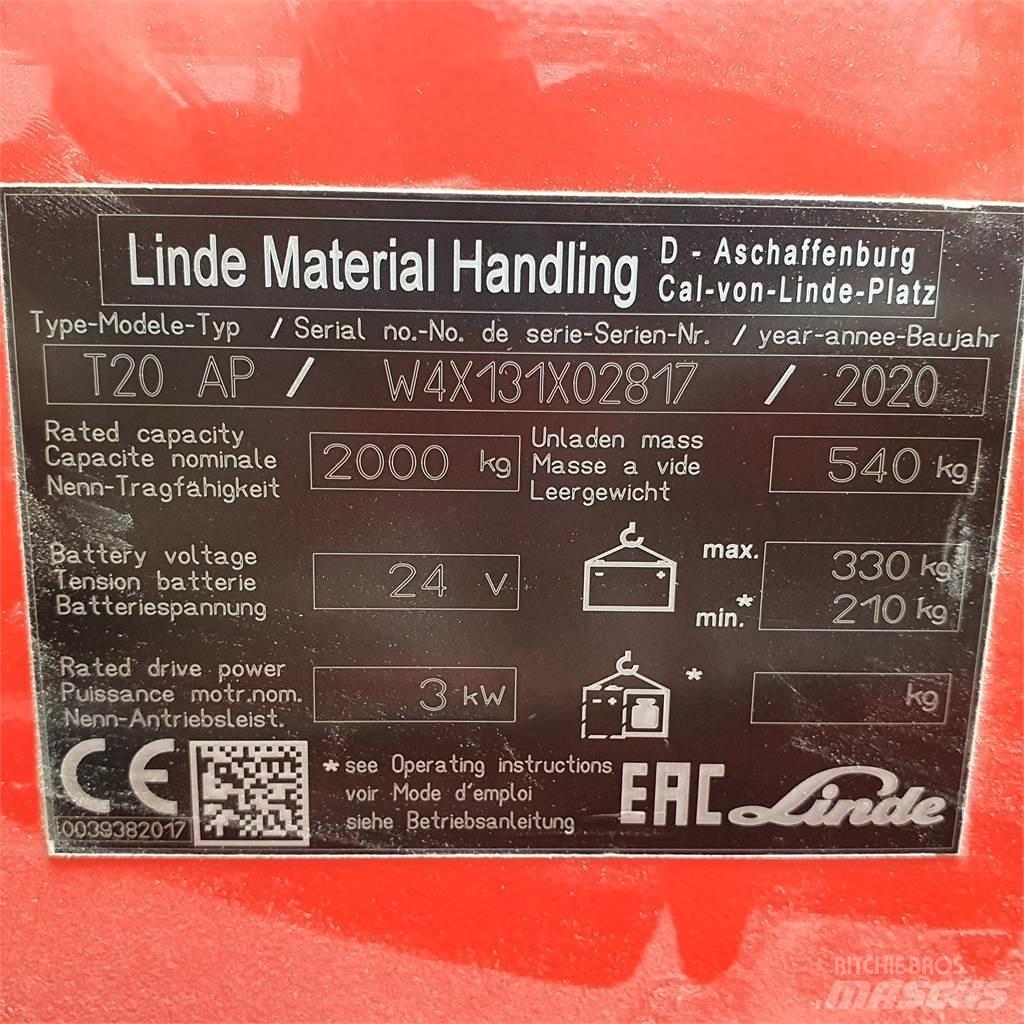 Linde T20AP kurz 경량 리프터