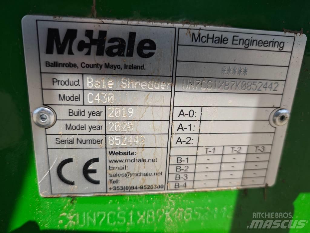 McHale C 430 베일 분쇄기, 절단기 및 언롤러