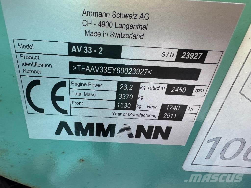 Ammann AV 33-2 트윈 드럼 롤러