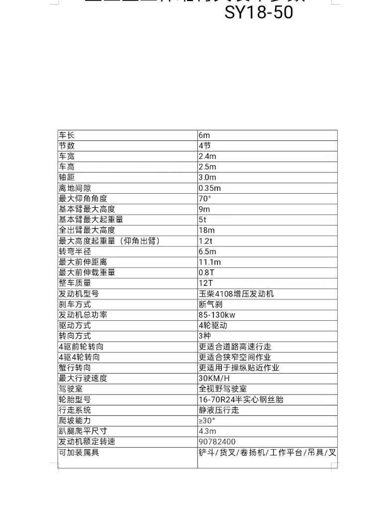  盛亚重工 SY18-50 디젤 지게차