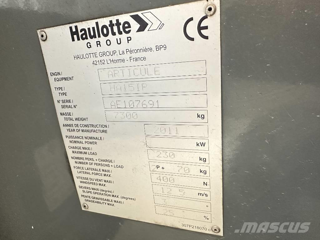 Haulotte HA 15 IP 관절형 전동이동 리프트