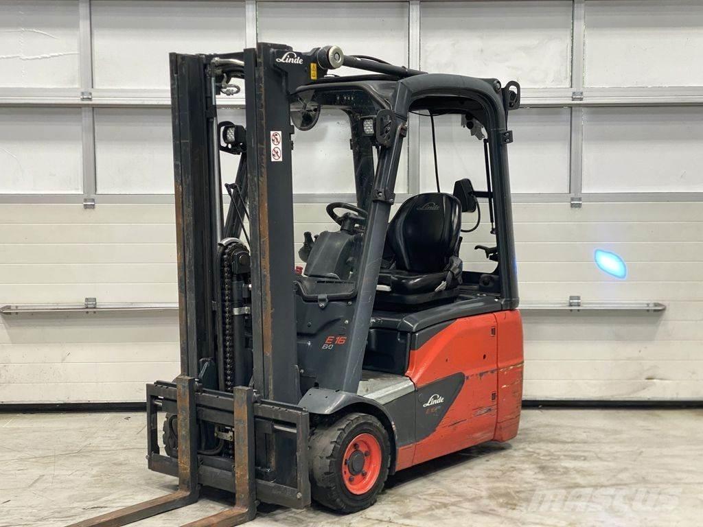 Linde E16C-02 전동 지게차