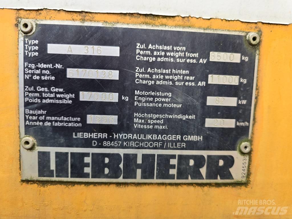 Liebherr A 316  휠 굴삭기