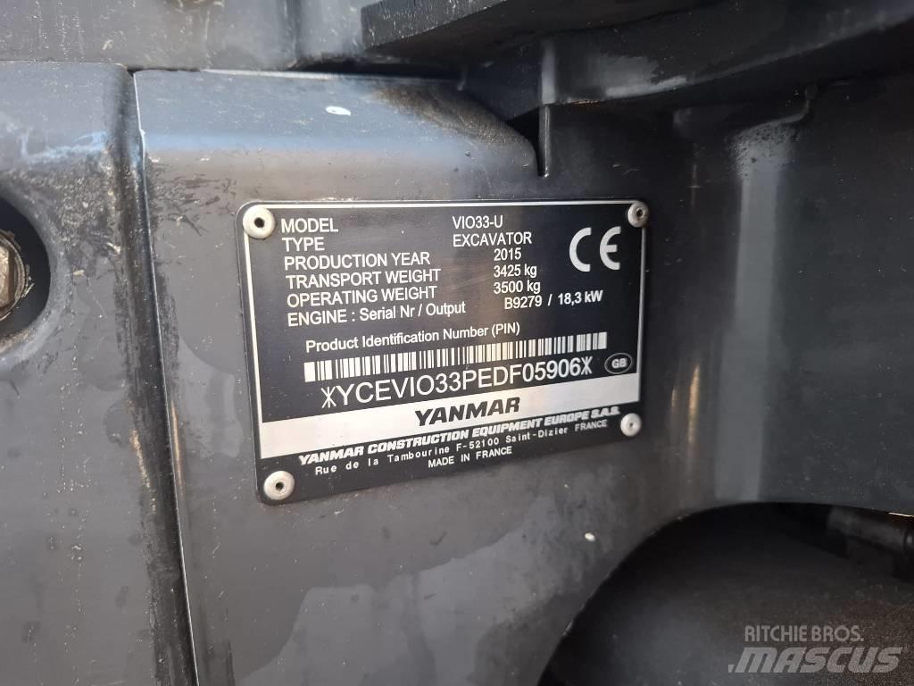 Yanmar Vio 33 U 소형 굴삭기 7톤 미만