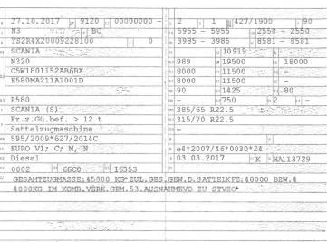 Scania R 580 트랙터 유닛