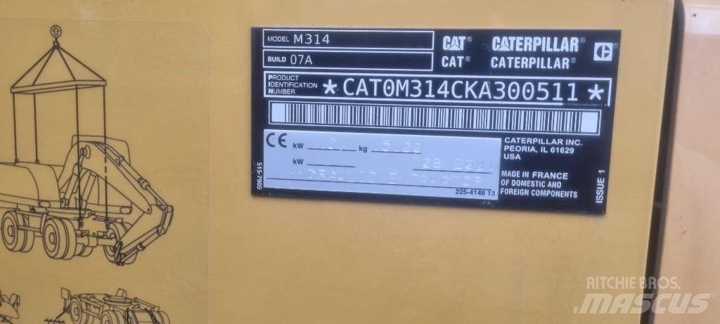 CAT M314 F  휠 굴삭기