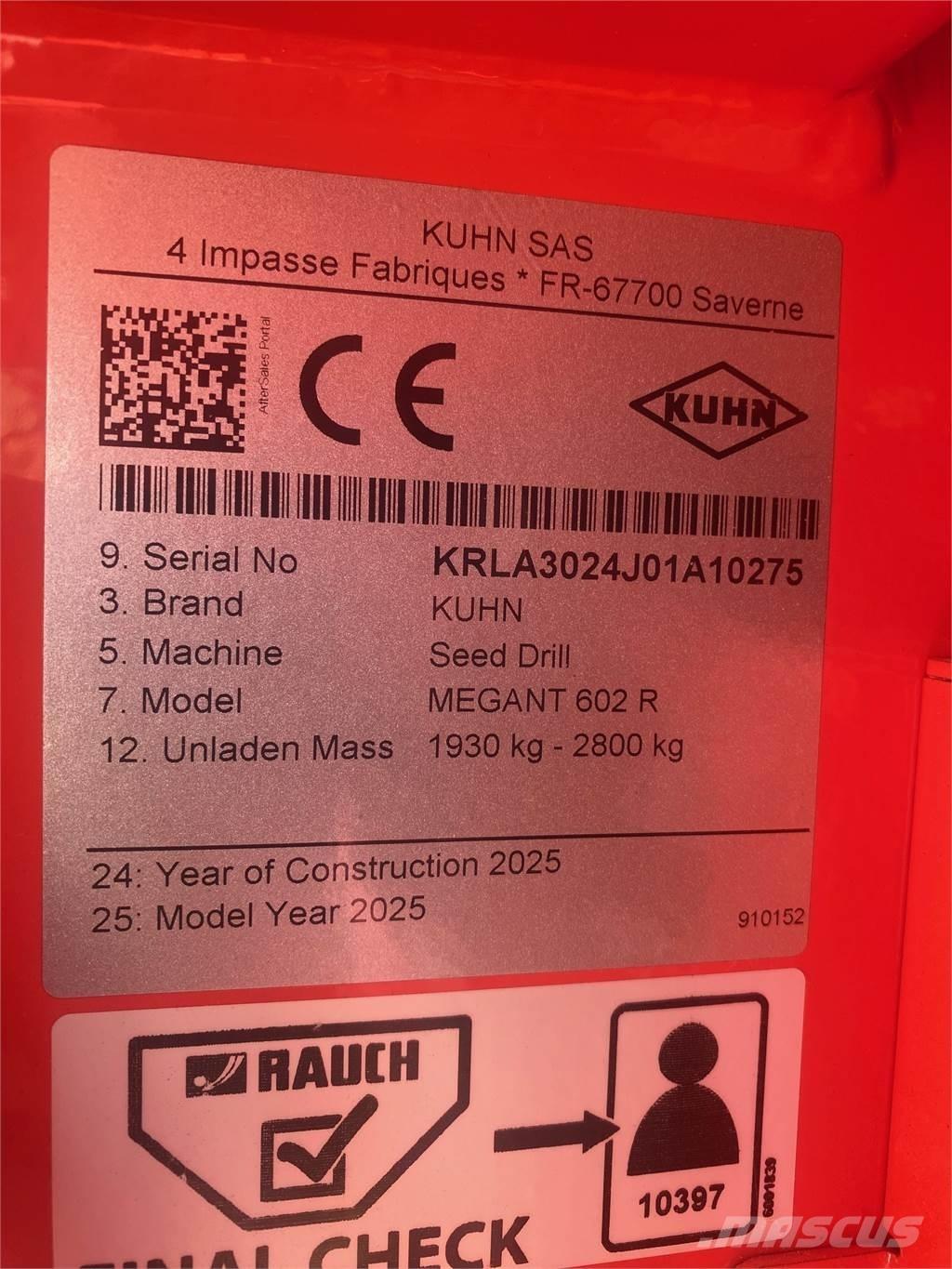 Kuhn MEGANT 602R 드릴