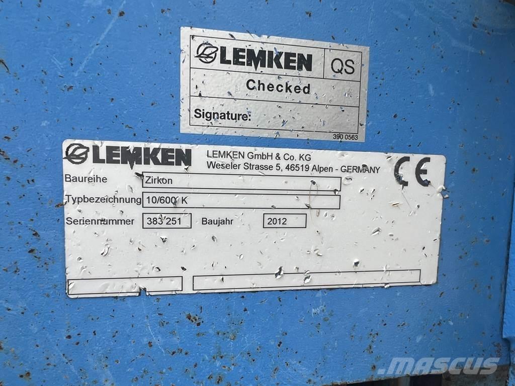 Lemken ZIRKON 10 파워 하로우 및 로토틸러(회전 경운기)