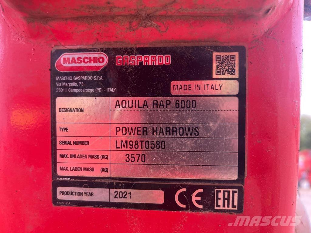 Maschio AQUILA 6M 파워 하로우 및 로토틸러(회전 경운기)