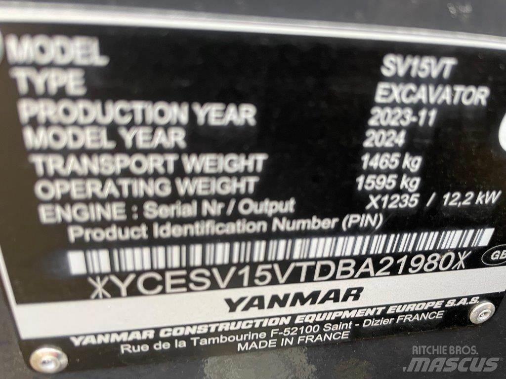 Yanmar SV15VT 중형굴삭기 7톤-28톤