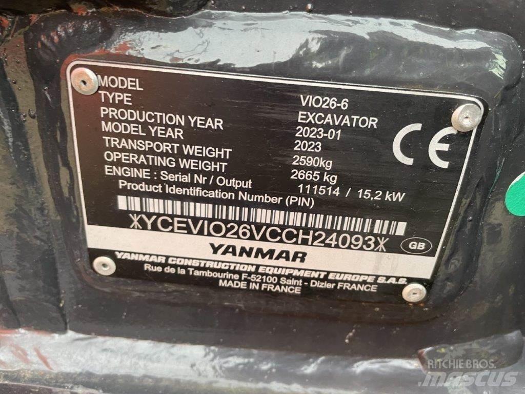 Yanmar VIO26-6 중형굴삭기 7톤-28톤