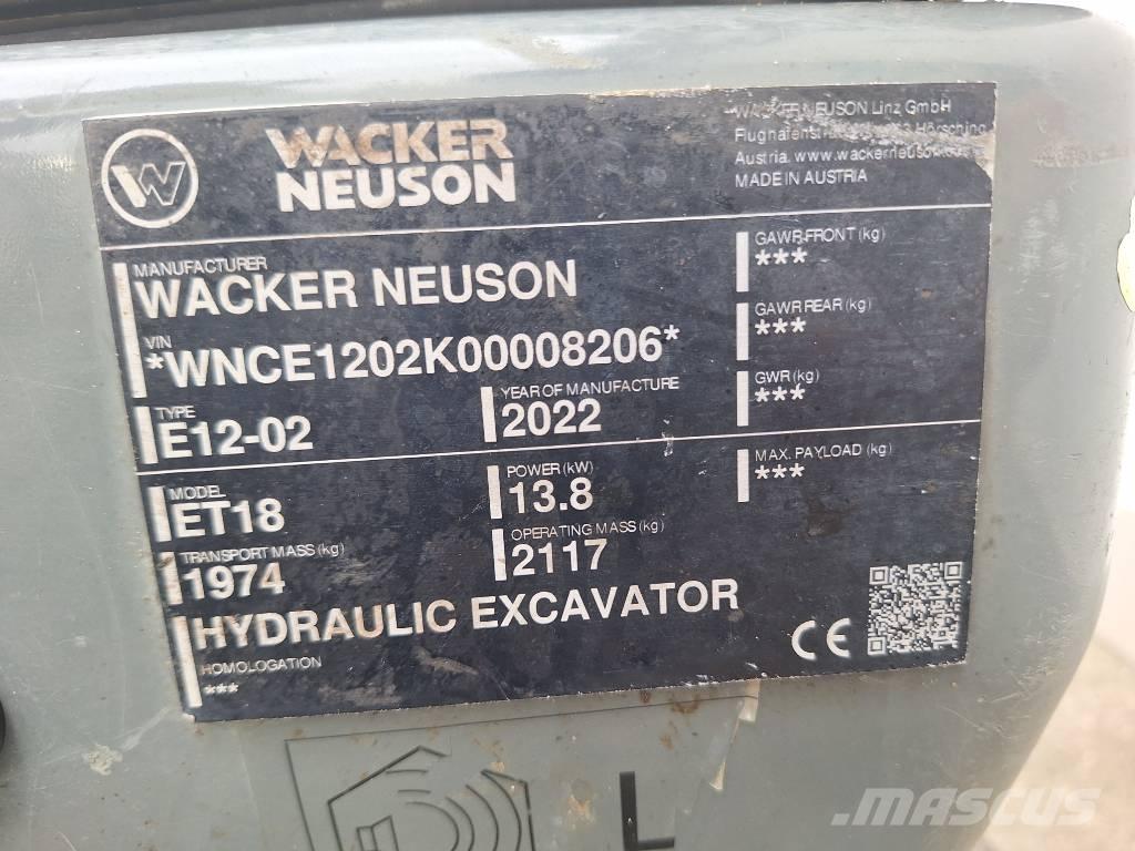 Wacker Neuson ET 18 대형 굴삭기 29톤 이상