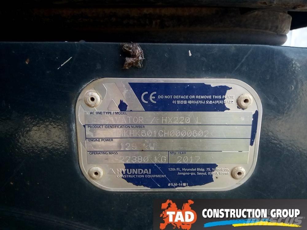 Hyundai HX 220 L 대형 굴삭기 29톤 이상
