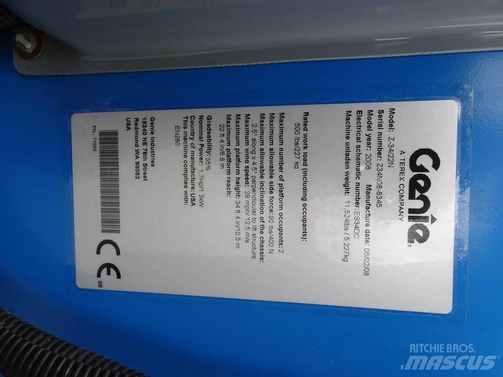 Genie Z34/22N 관절형 전동이동 리프트