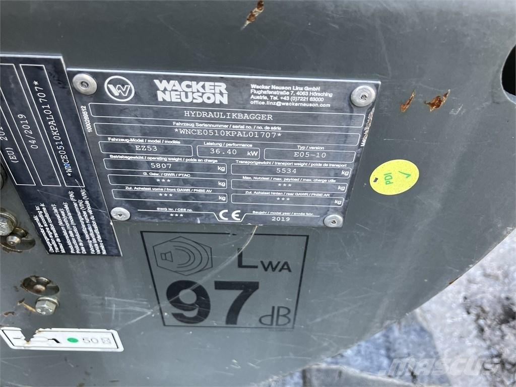 Wacker Neuson EZ 53 소형 굴삭기 7톤 미만