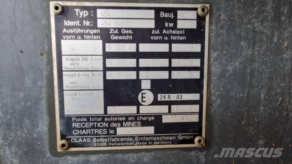 CLAAS lexion 460 콤바인 수확기