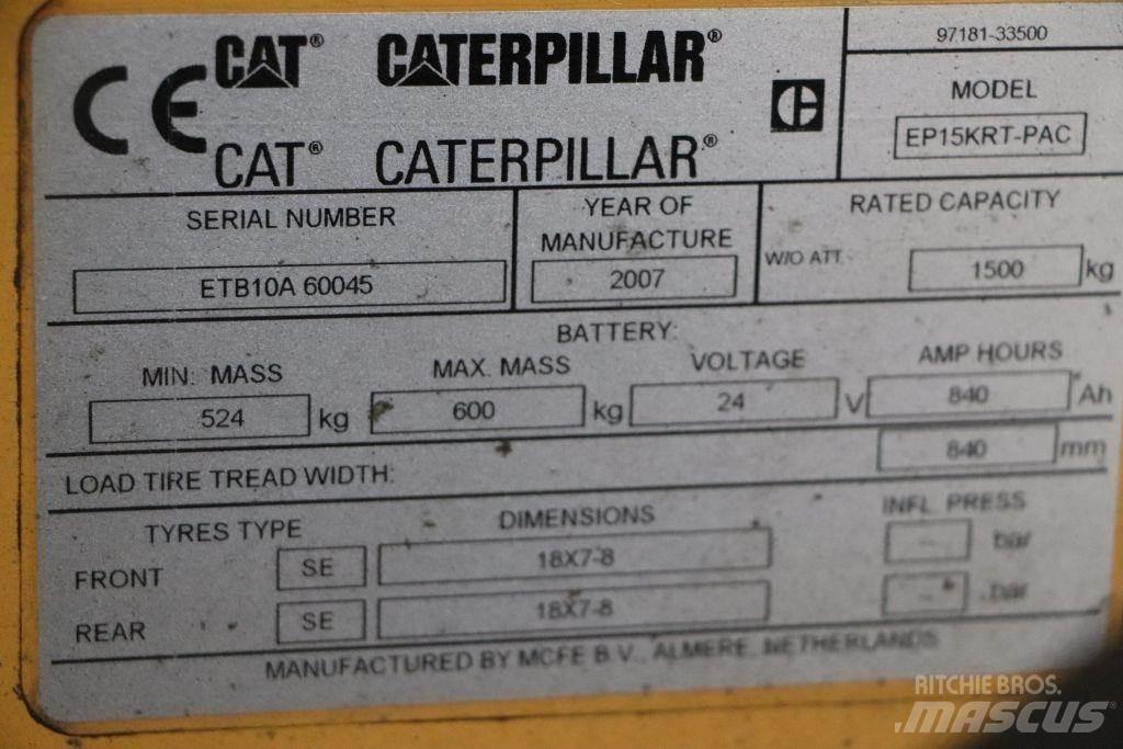 CAT EP15KRT-PAC 전동 지게차