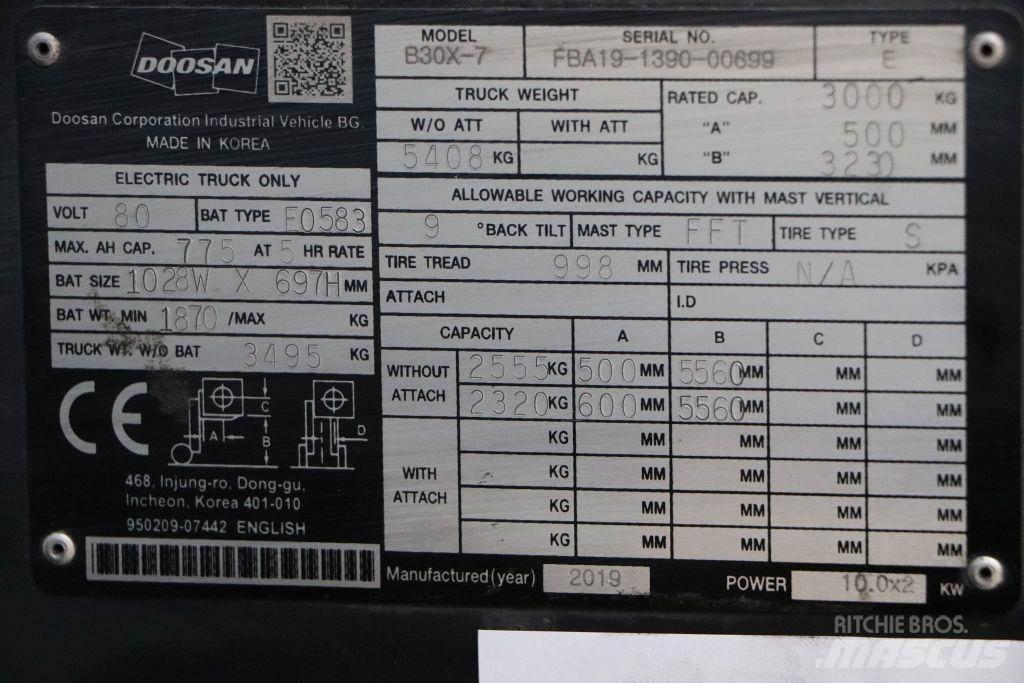 Doosan B30X-7 전동 지게차