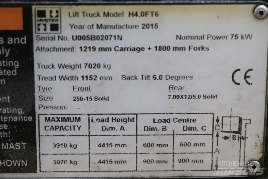 Hyster H4.0FT6 LPG 지게차