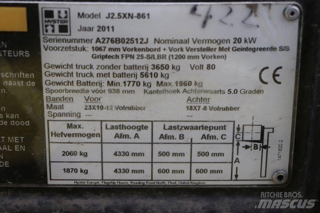 Hyster J2.5XN 전동 지게차