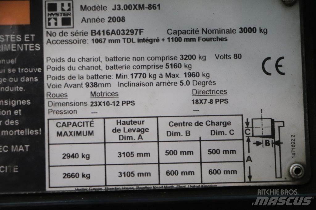 Hyster J3.00XM 전동 지게차