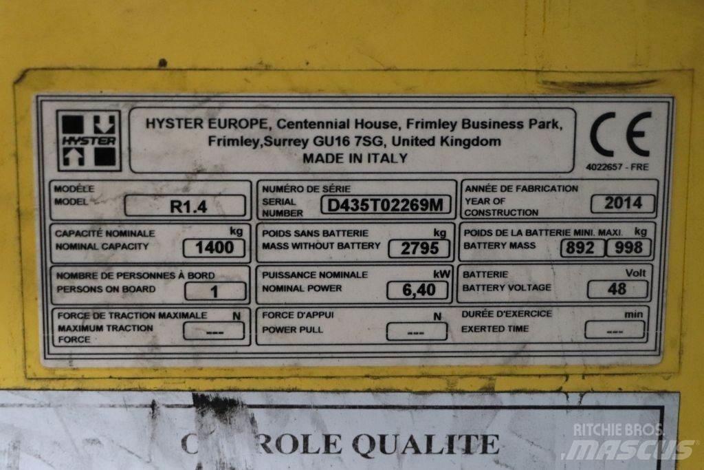 Hyster R1.4 리치 트럭