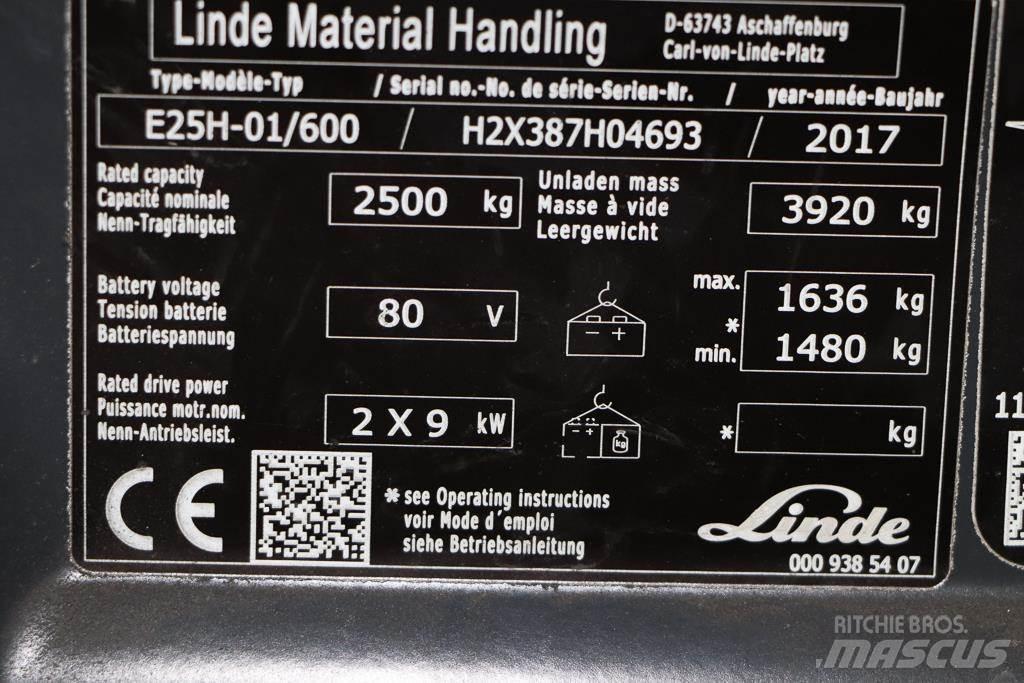 Linde E25H-01/600 전동 지게차