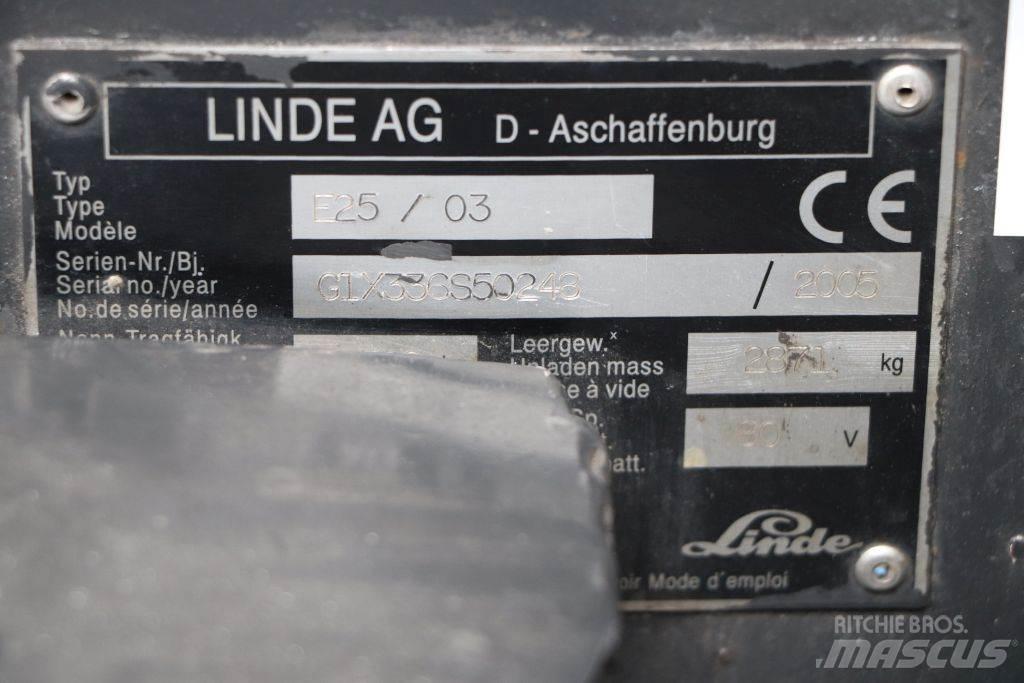 Linde E25S/03 전동 지게차