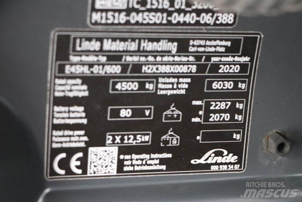 Linde E45HL-01/600 전동 지게차