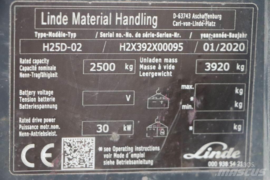Linde H25D-02 디젤 지게차