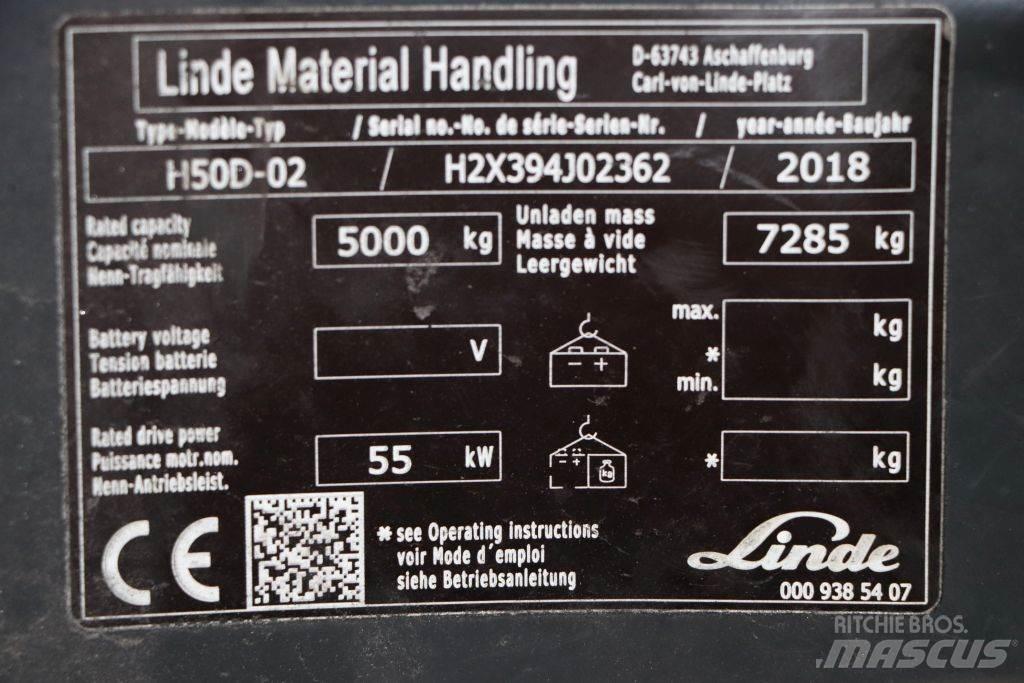 Linde H50D-02 디젤 지게차