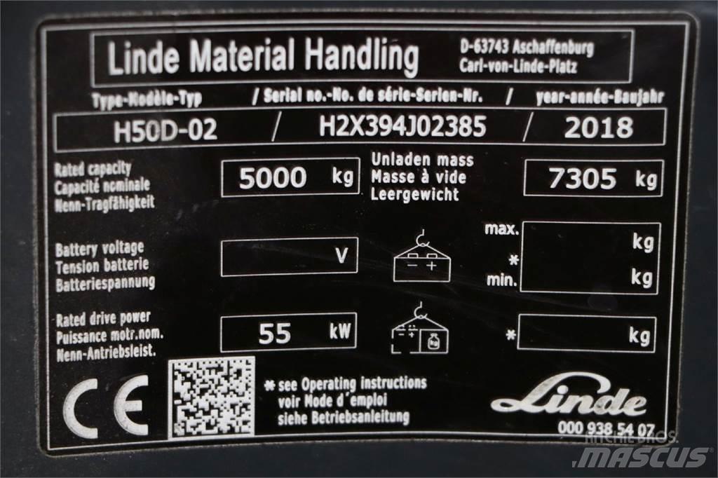 Linde H50D-02 디젤 지게차