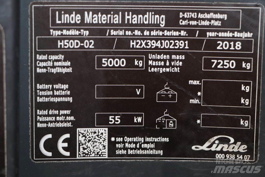 Linde H50D-02 디젤 지게차