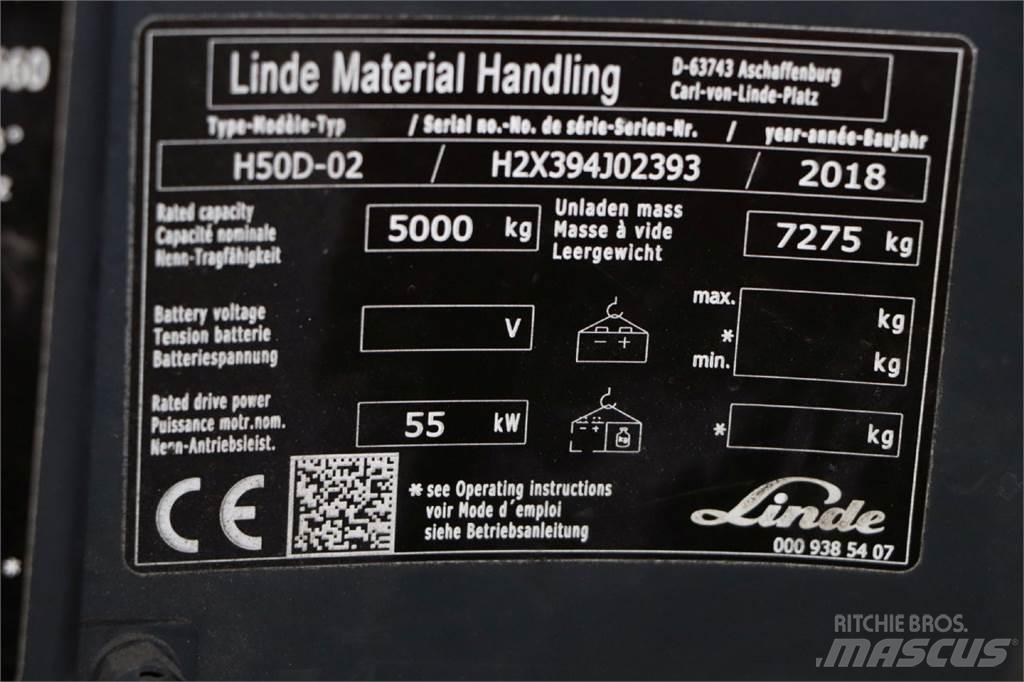Linde H50D-02 디젤 지게차