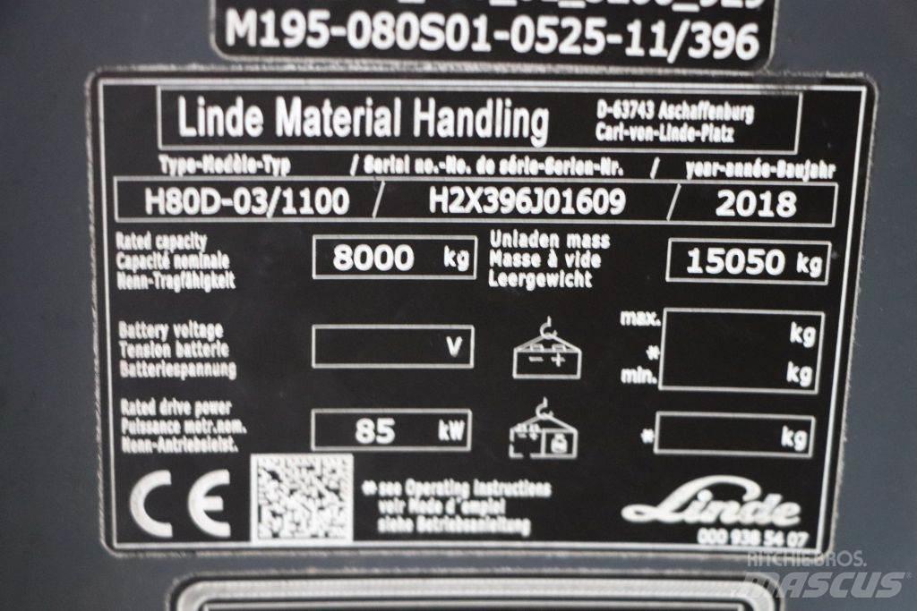 Linde H80D-03/1100 디젤 지게차