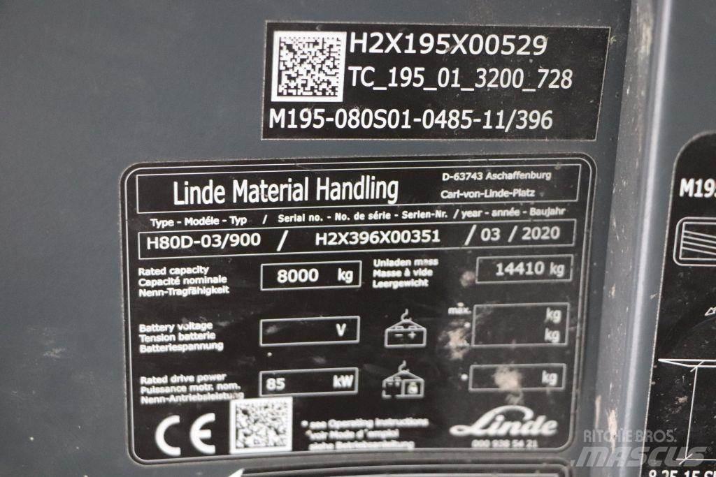 Linde H80D-03/900 디젤 지게차
