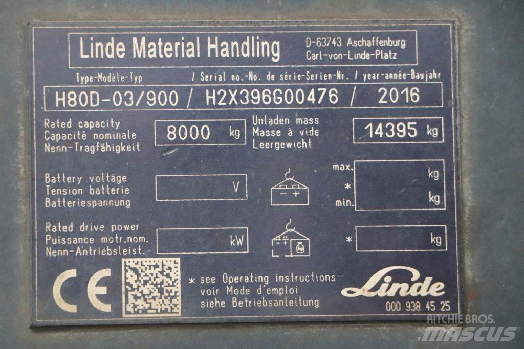 Linde H80D-03/900 디젤 지게차