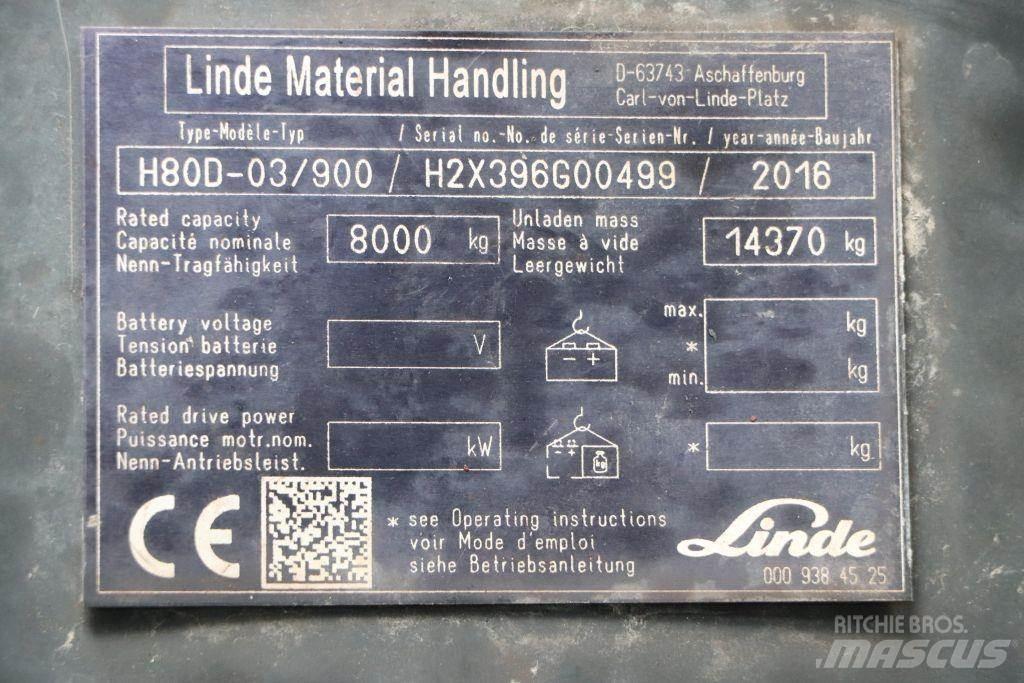 Linde H80D-03/900 디젤 지게차