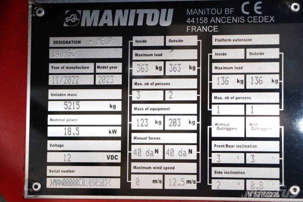 Manitou 140 SC 가위형 리프트