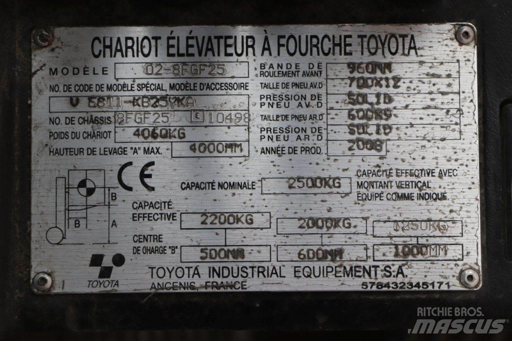 Toyota 02-8FGF25 LPG 지게차